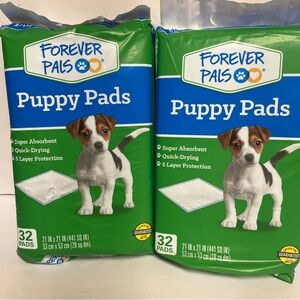 SEALED Forever Pals Puppy Pads 21”x21” 32 ct. Lot of 2 odor absorben